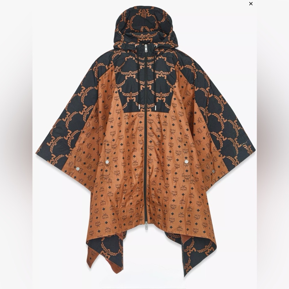 NEW MCM AUTHENTIC  Monogram Hooded Poncho In ECONYL®